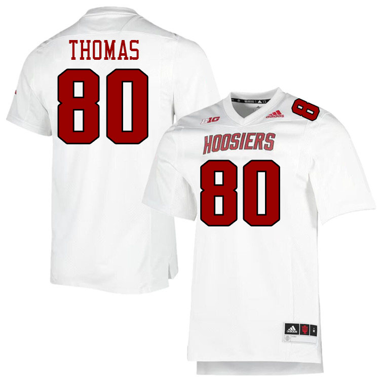 #80 Ian Thomas Indiana Hoosiers Football Jeresys College Apparels,Uniforms Stitched-Throwback White